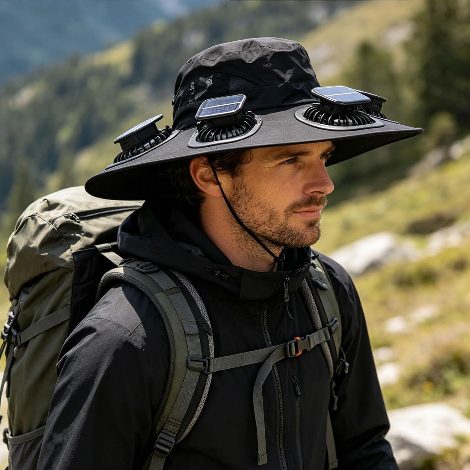 2026 Hot Summer 6 Fans Visor C - Sun Hat Wide Brim ulasan dan harga
