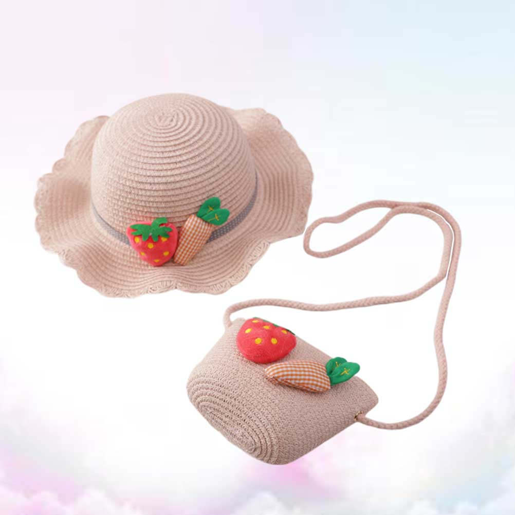 1Set Kids Straw Sun Protection - Sun Hat Wide Brim ulasan dan harga