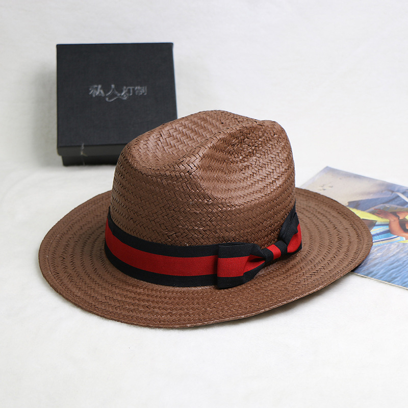 Hand Woven Straw Hat Jazz Cowb - Cowboy Hat Straw ulasan dan harga