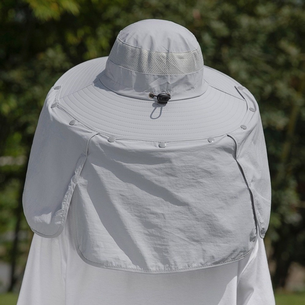 Simple Cloth Men Sun Hat Neck  - Visor Sun Hat ulasan dan harga