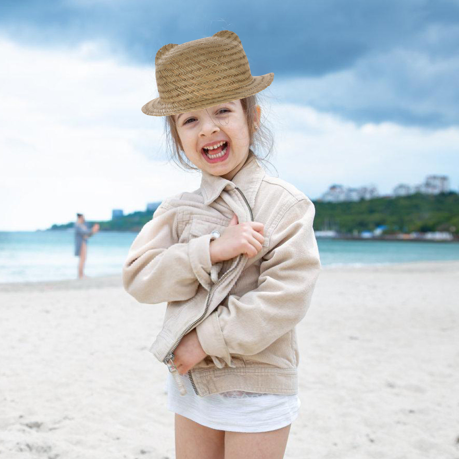 Kids Straw Sun Hat Wide Brim W - Sun Hat Wide Brim ulasan dan harga