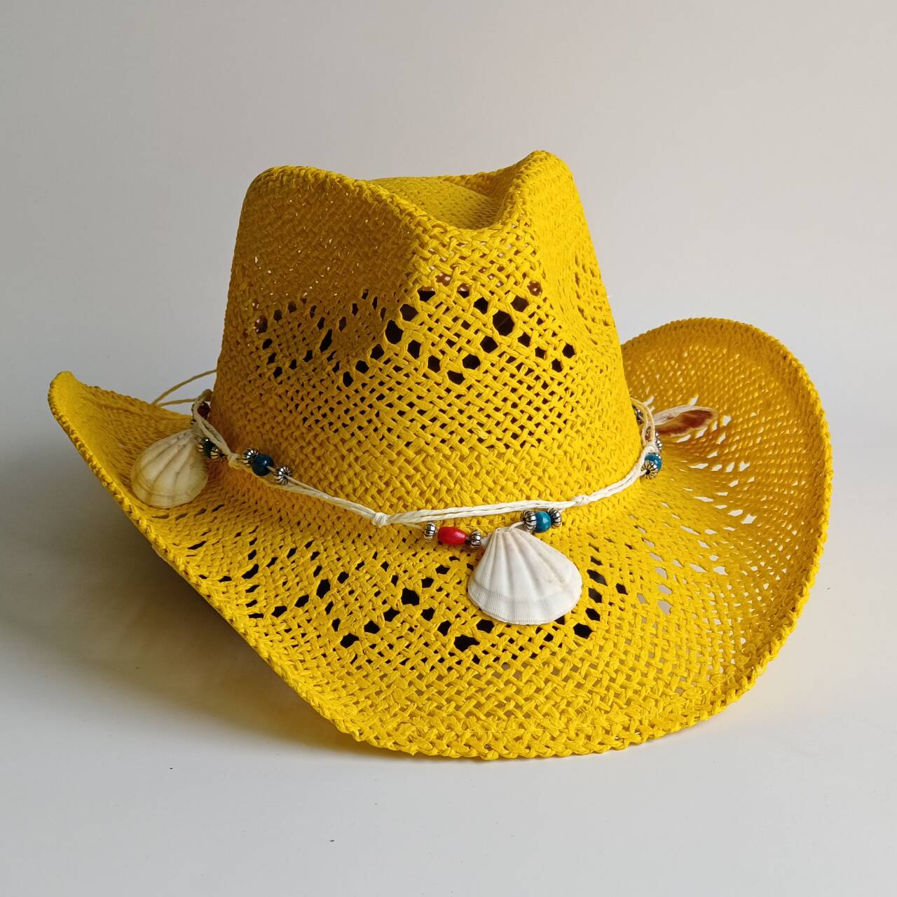 Bright yellow Cowboy Straw Hat - Cowboy Hat Straw ulasan dan harga
