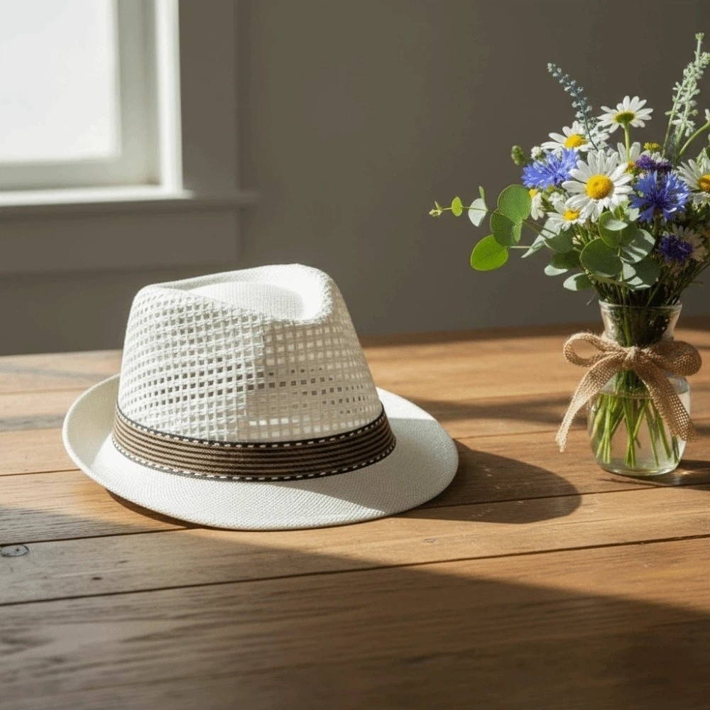 Short Brim Men Panama Hat Brea - Bucket Hat Cotton ulasan dan harga