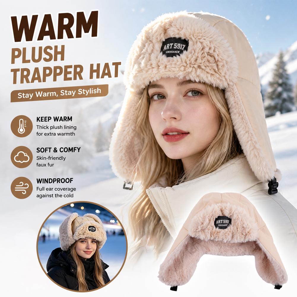 Winter Trapper Hat Thick Plush - Winter Trapper Hat ulasan dan harga