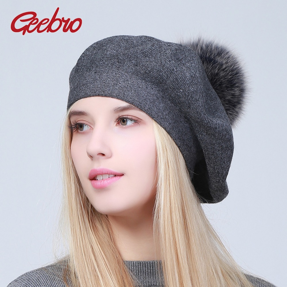 Geebro Women's Beret Hat Winte - Beret French Wool ulasan dan harga