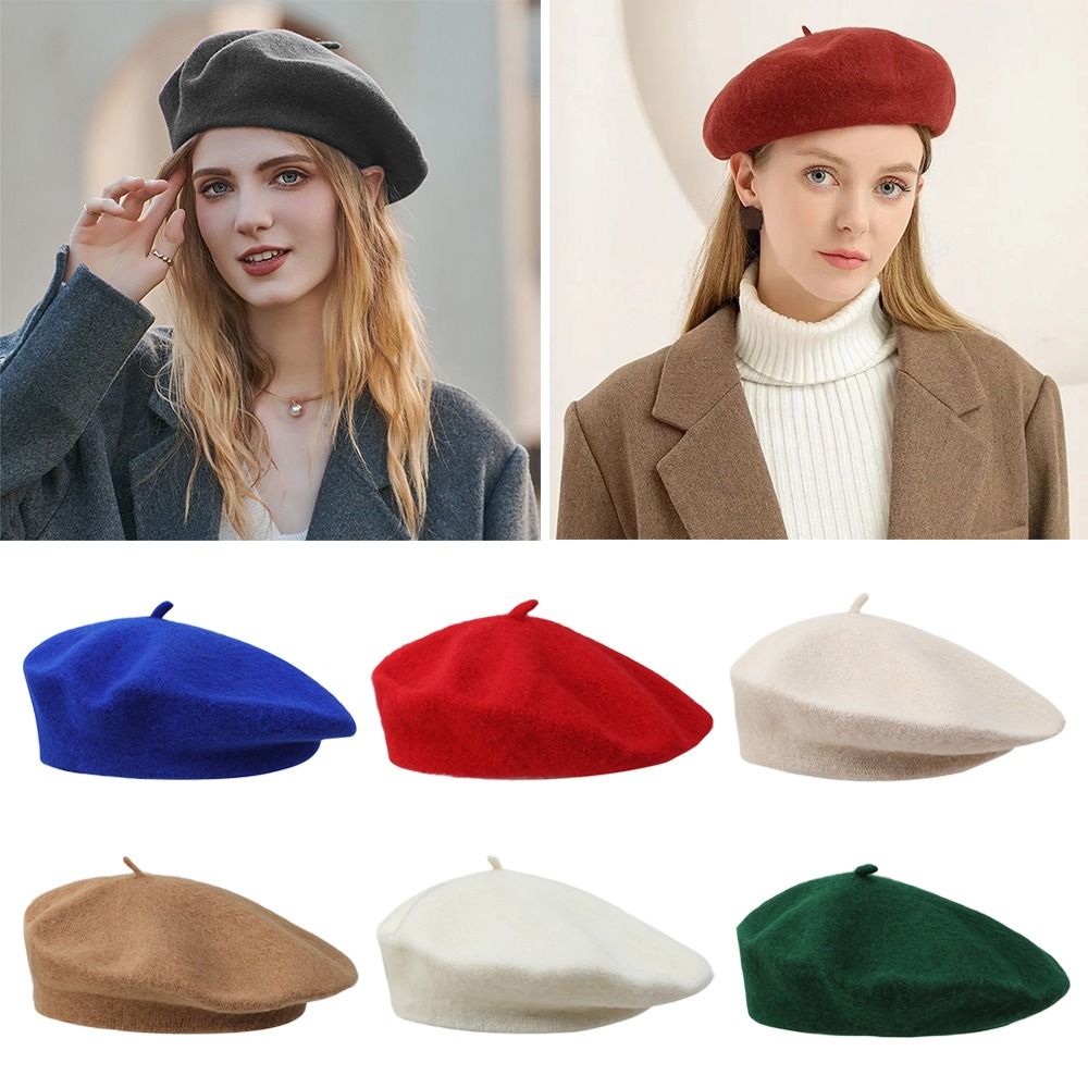Fashion Warm Winter Wool Beret - Beret French Wool ulasan dan harga
