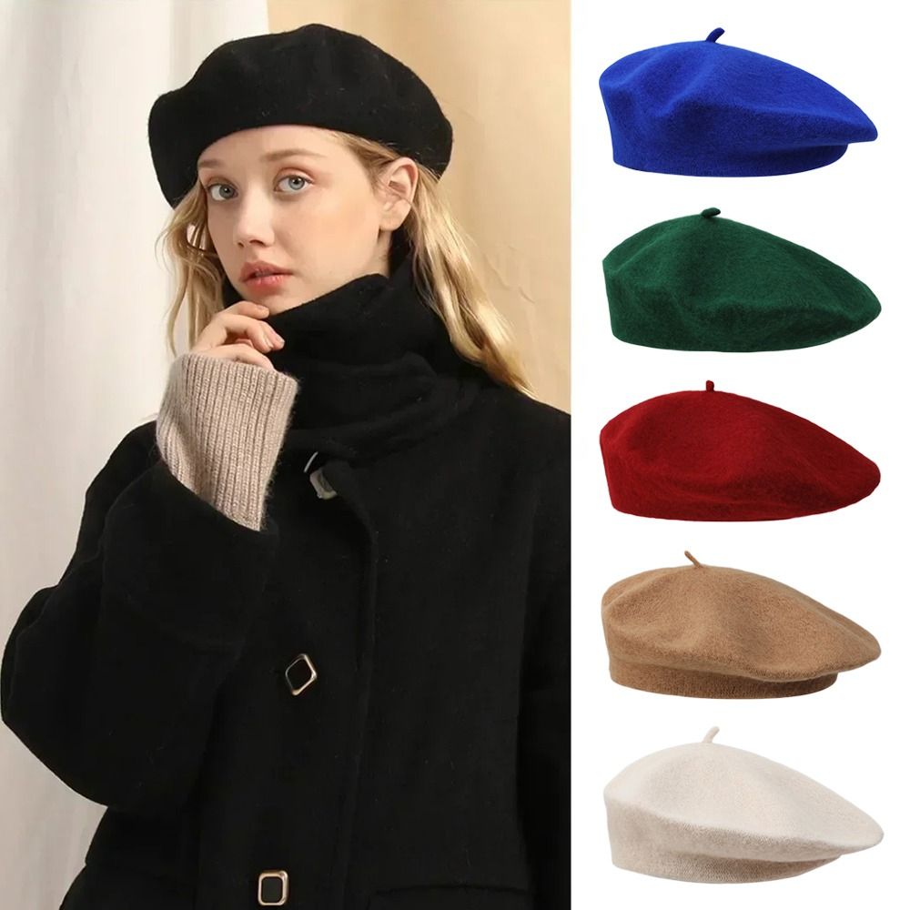 Fashion Warm Winter Wool Beret - Beret French Wool ulasan dan harga