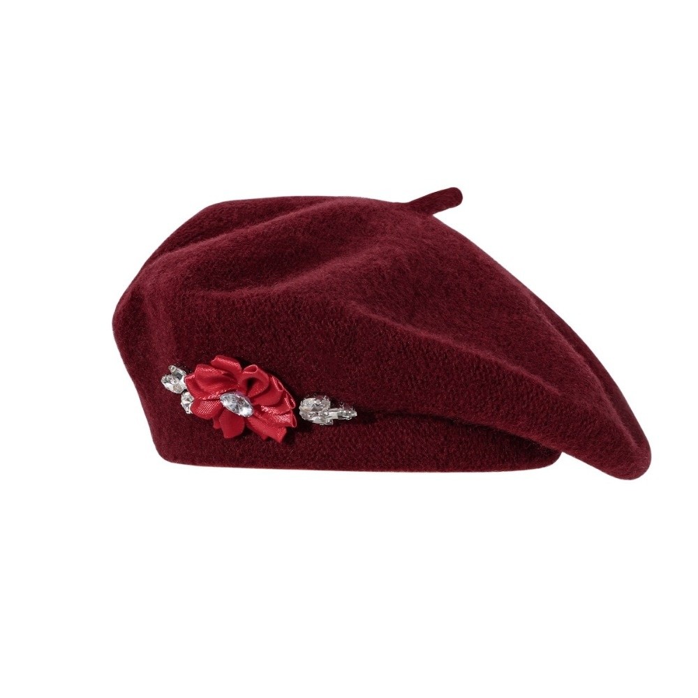 Vintage Solid Color Wool Beret - Beret French Wool ulasan dan harga