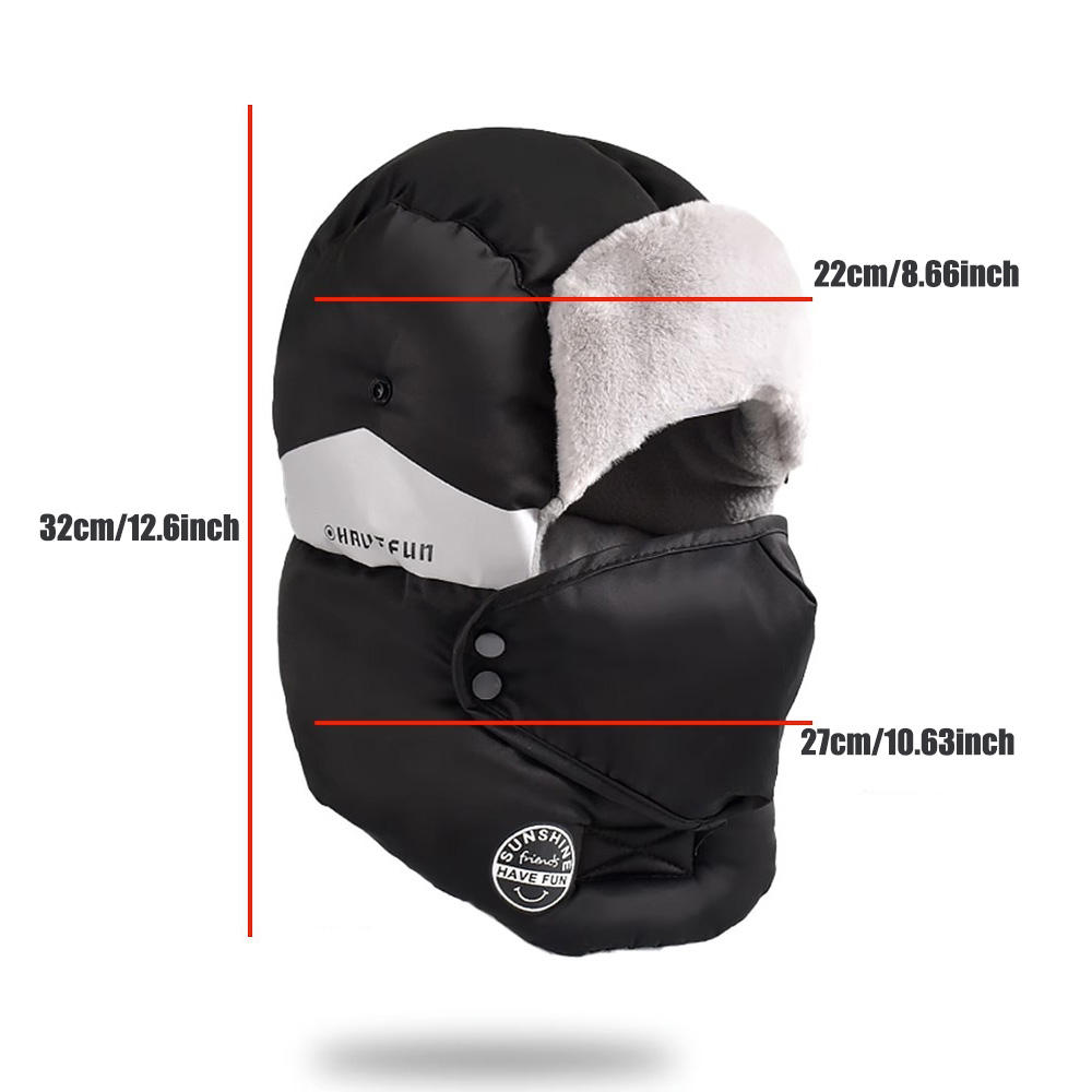Mens Winter Ski Hat Thickened  - Winter Trapper Hat ulasan dan harga