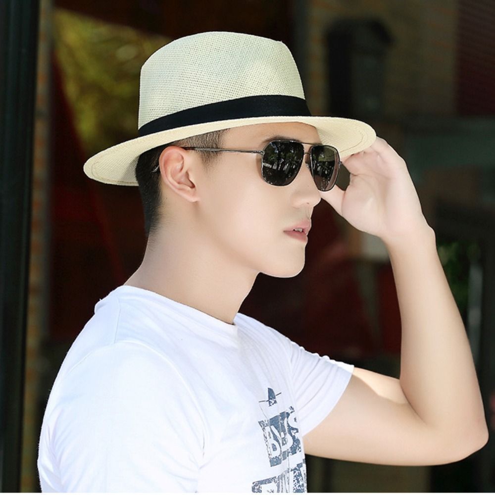 Cool Vintage Men Straw Hat Sun - Cowboy Hat Straw ulasan dan harga
