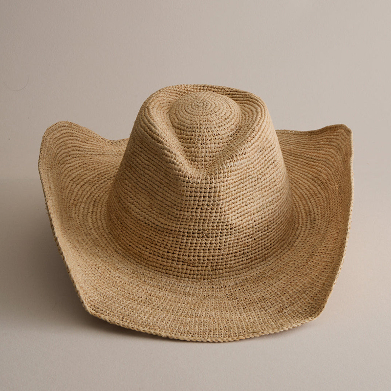 Premium Raffia Straw Hat Luxur - Cowboy Hat Straw ulasan dan harga